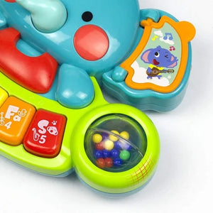 Elefante musical iluminado teclado juguete para niños